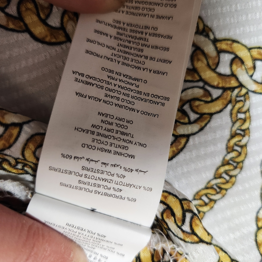 Michael Kors White and Gold Button Down Shirt - Picture 8 of 9